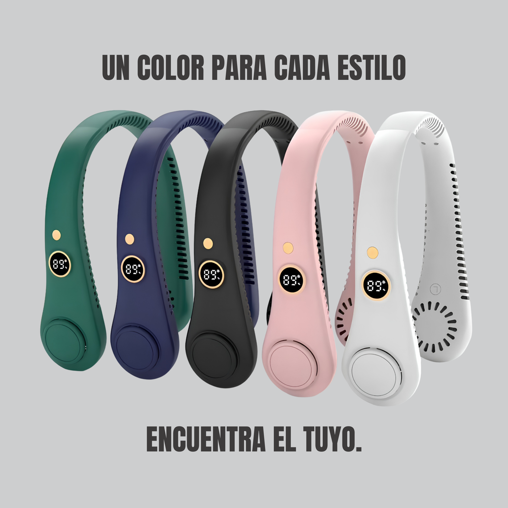 Ventilador de Cuello Portátil Sin Aspas - 5 Velocidades